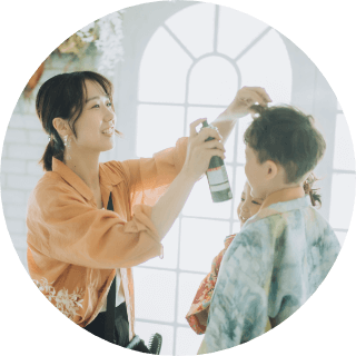 お子様やパパ・ママのヘアメイク